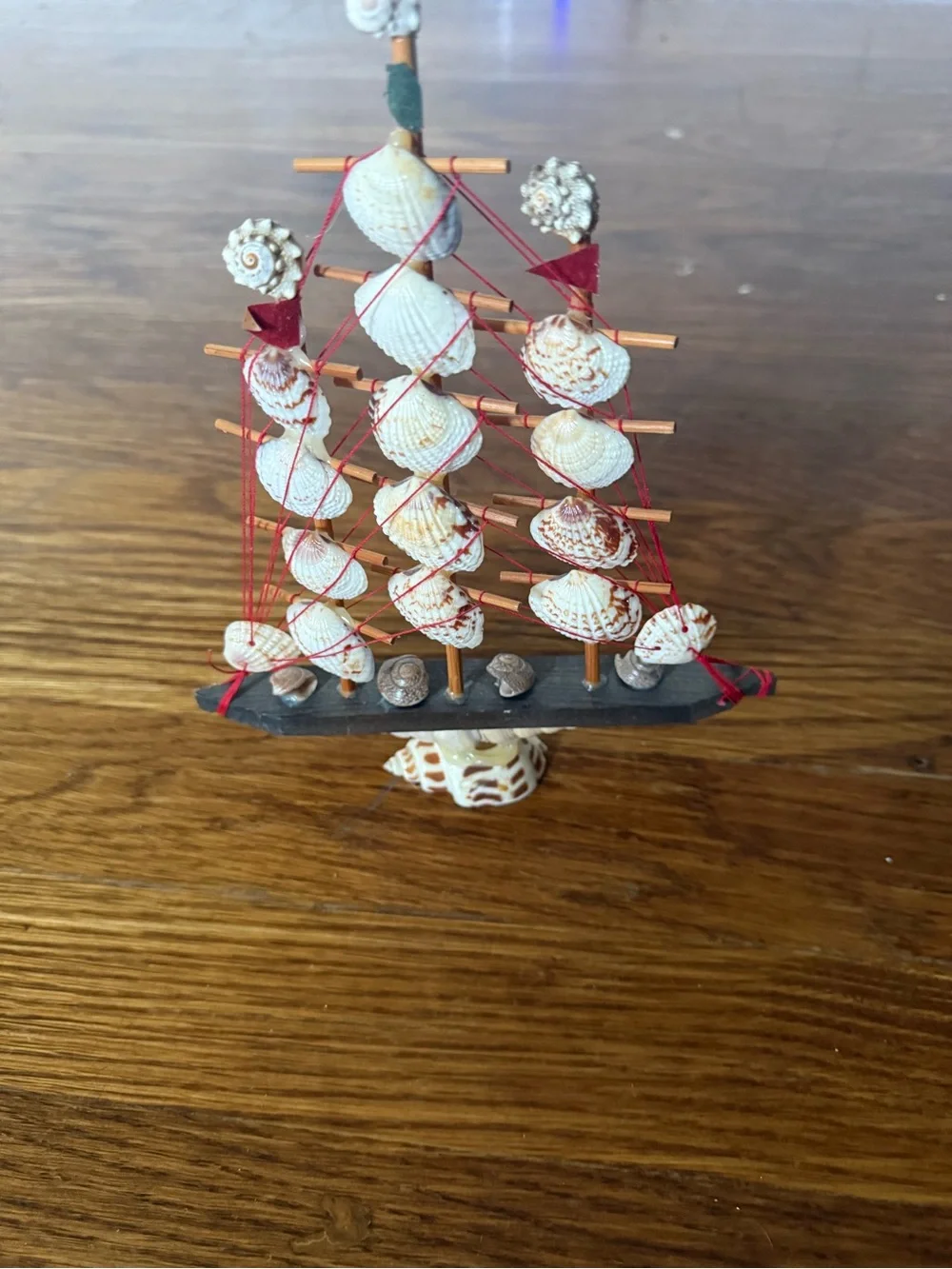 Seashell Tree Holiday Ornament - White and Tan